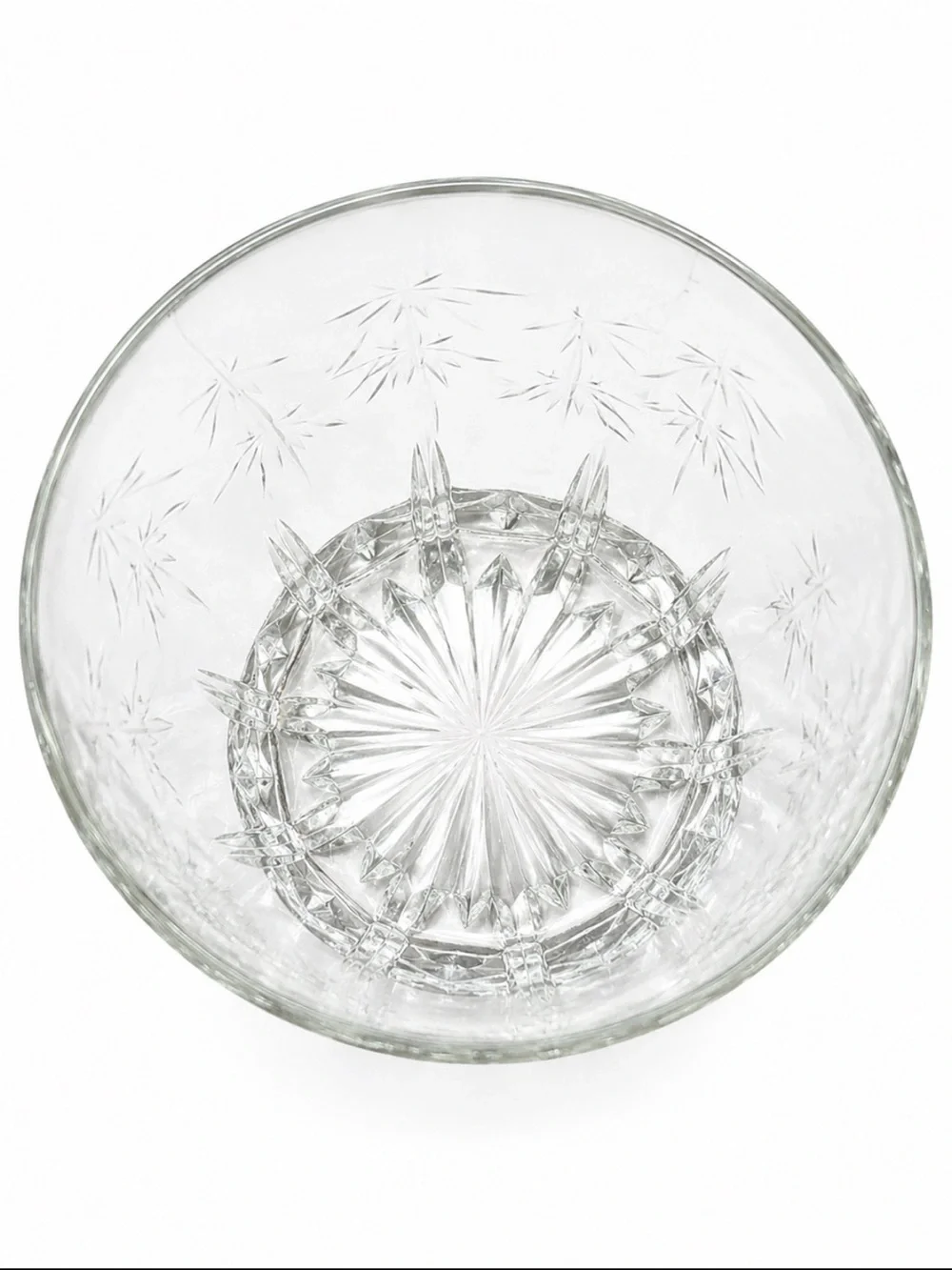 Princess House Crystal Heritage Ice Bucket Crystal Bowl Etched Floral Glass